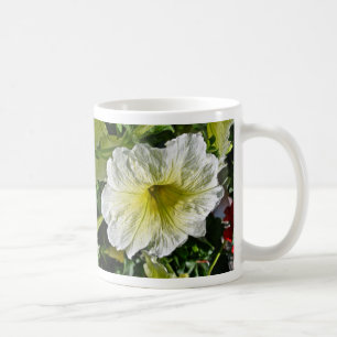 Taza De Café Elementos de coordenadas de la serie Petunia blanc