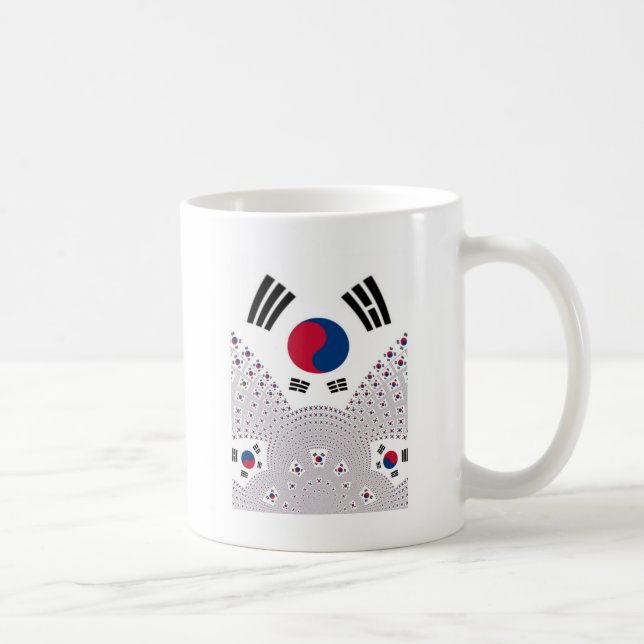 Taza De Café Elementos de la bandera roja y azul (Derecha)