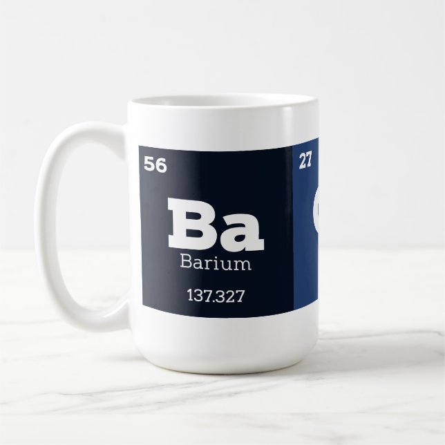 Taza De Café Elementos de tabla periódica de Bacon divertidos (Izquierda)