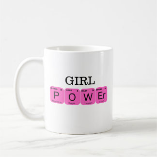 Taza De Café Elementos de tabla periódicos de poder de chica