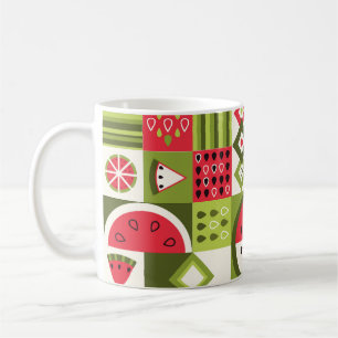Taza De Café Elementos decorativos de la sandía Impresión de ar