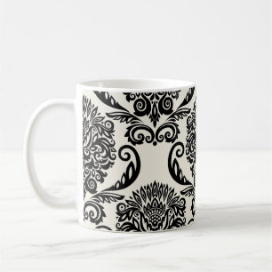 Taza De Café Elementos decorativos, dibujo a mano alzada sin co