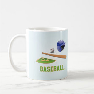 Taza De Café Elementos Deportivos de Béisbol Geniales y Colorid