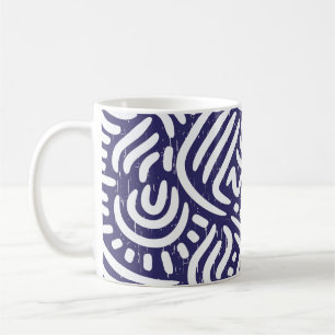 Taza De Café Elementos étnicos dibujados a mano, un patrón vibr