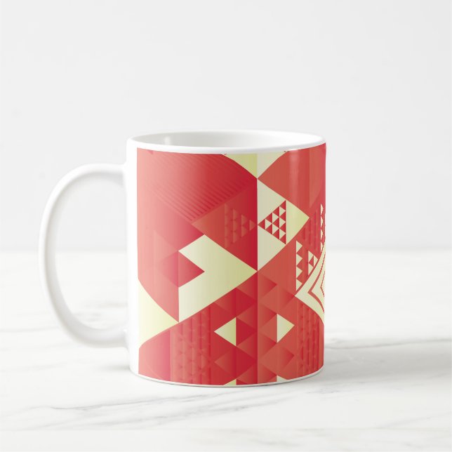 Taza De Café Elementos geométricos decorativos, abstractos vint (Izquierda)