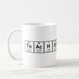 Taza De Café Elementos químicos del profesor de ciencias