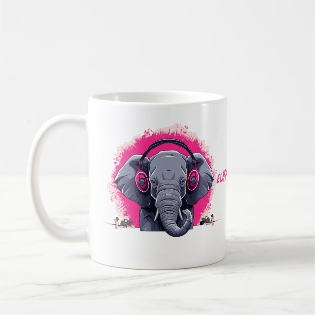 Taza De Café Elephant Beats DJ (Izquierda)