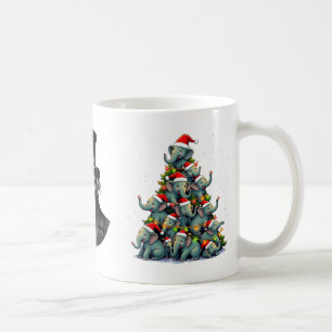 Taza De Café Elephant Christmas Tree Funny Jumbo Holiday Cute E