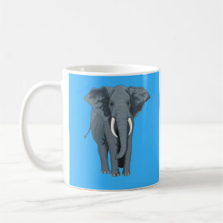 Taza De Café Elephant Design Mug, 11 oz para el amante de los e