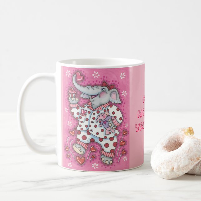 Taza De Café Elephant SCariño VALENTINE MUG (Con donut)