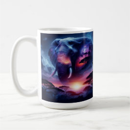 Taza De Café Elephant Silhouette al atardecer