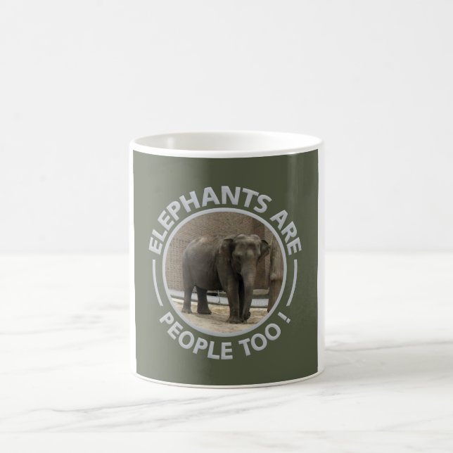 Taza De Café ELEPHANTS mug - elegir estilo y color (Centro)