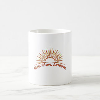 Taza De Café Eleva. Brilla. Logra. – Diseño Minimalista Motivac