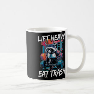 Taza De Café Elevador Pesado Comer Trash Halterofilia Construcc