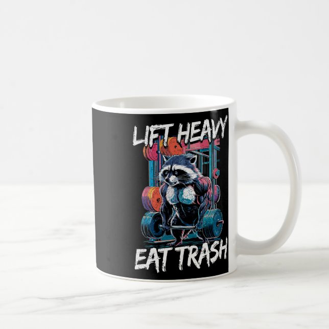 Taza De Café Elevador Pesado Comer Trash Halterofilia Construcc (Derecha)