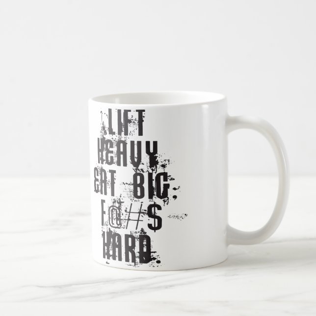 Taza De Café Elevar fuerte, comer grande (Derecha)