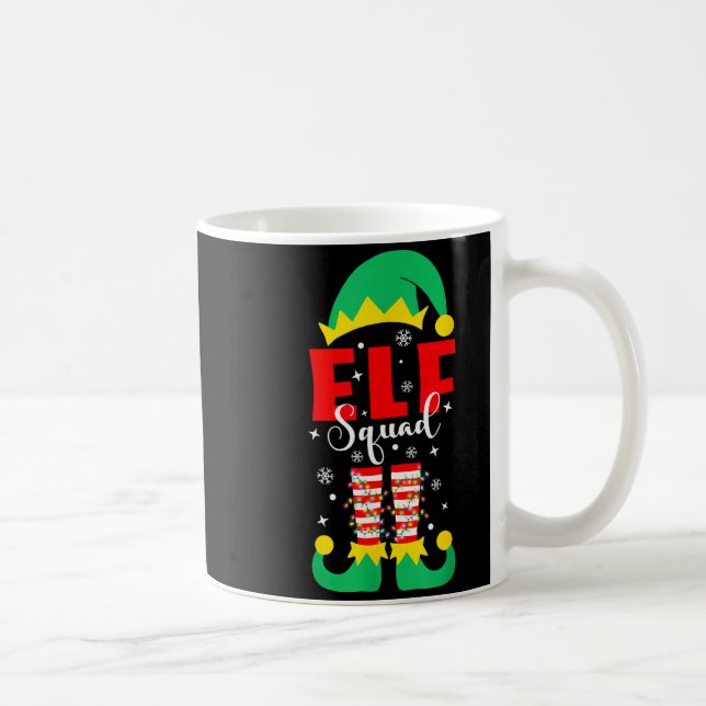 Taza De Café Elf Family Christmas Matching Pajamas Funny Xmas E (Derecha)