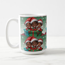 Taza De Café Elf Navidades afroamericanos