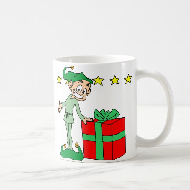 Taza De Café Elf Presenta Regalo (Derecha)