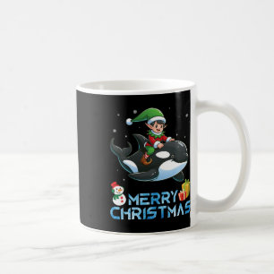 Taza De Café Elf Riding Orca Snowman presente Feliz Día de Navi