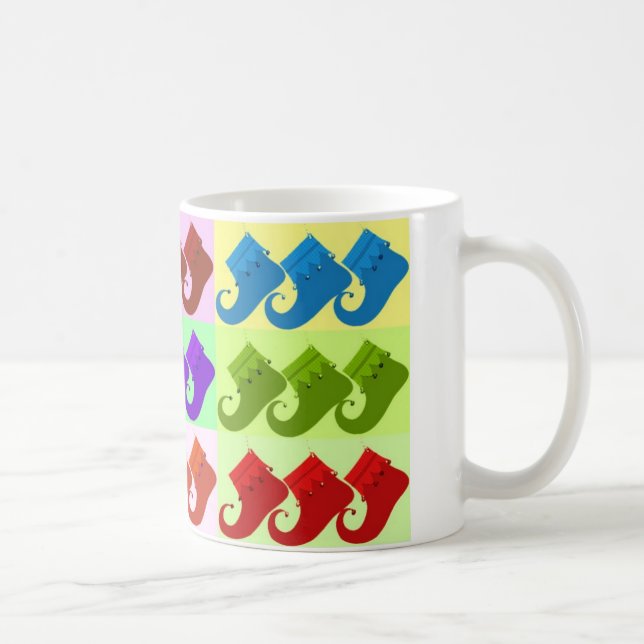 Taza De Café Elf Shoe Pop Art (Derecha)