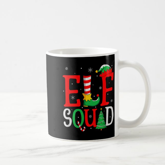Taza De Café Elf Squad Christmas Matching Family Group Elf Xmas (Derecha)