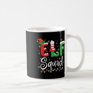 Taza De Café Elf Squad Funny Elf Navidades de familia coinciden