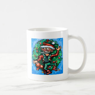 Taza De Café Elf Wreath