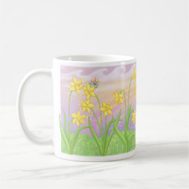 Taza De Café Elfleda y kiwi en los narcisos