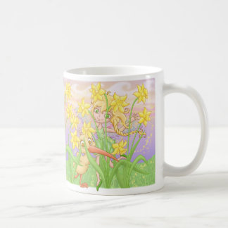 Taza De Café Elfleda y kiwi en los narcisos