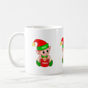 Taza De Café Elfo de Navidad lindo