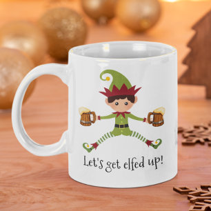Taza De Café Elfo Divertido Navidad Vamos a Elfar