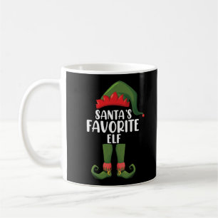 Taza De Café Elfo Favorito de Santa Familia Pareja Navidad