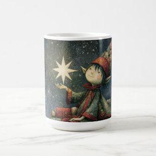 Taza De Café Elfo Mágico Místico con una Estrella Brillante