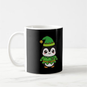 Taza De Café Elfo Pingüino Lindo Navidad