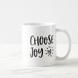 Taza De Café Elige Alegría Felicidad Corazón Inspirador Motivac