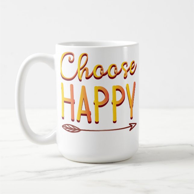Taza De Café Elige Feliz (Izquierda)