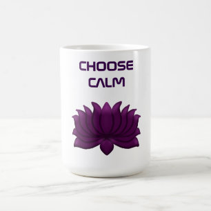 Taza De Café Elige Flor de Loto Púrpura Tranquila