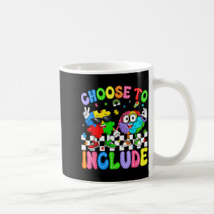 Taza De Café Elige incluir rompecabezas divertido cerebro autis