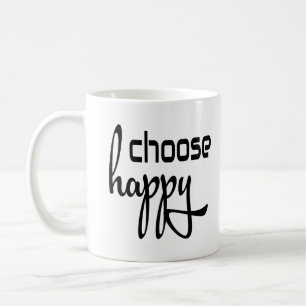 Taza De Café Elige por siempre feliz felicidad cita amistad