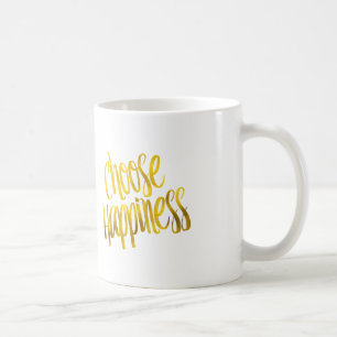 Taza De Café Elija chispa del Relieve metalizado dorado de la