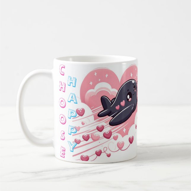 Taza De Café Elija Happy Cute Design Coffee Mug (Izquierda)
