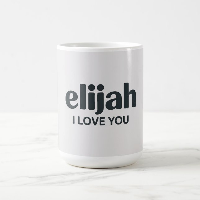 Taza De Café Elijah ILove You (Centro)