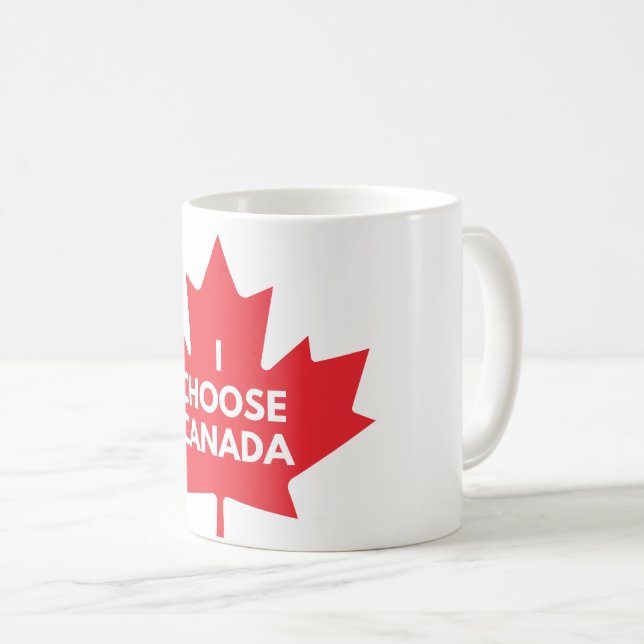 Taza De Café Elijo Mug de Canadá (Anverso derecho)