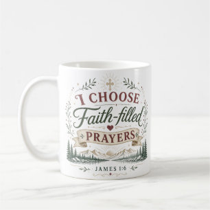 Taza De Café Elijo oraciones llenas de fe Espiritual
