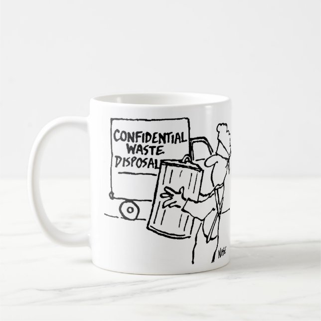 Taza De Café Eliminación confidencial de desechos (Izquierda)