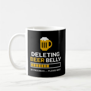 Taza De Café Eliminando Belly de cervezas Espere la barra de ca