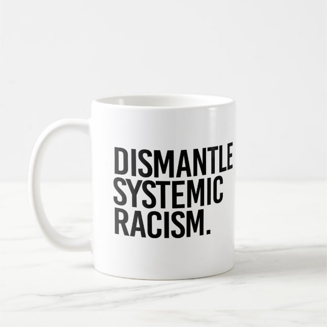 Taza De Café Eliminar el racismo sistémico (Izquierda)