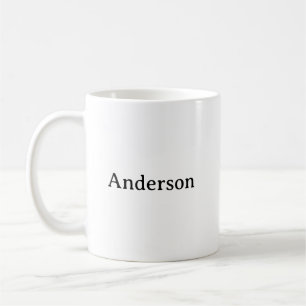 Taza De Café Eliminar texto Reemplazar propio diseño 11 oz Clás