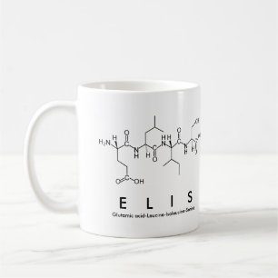 Taza De Café Elis peptide name mug